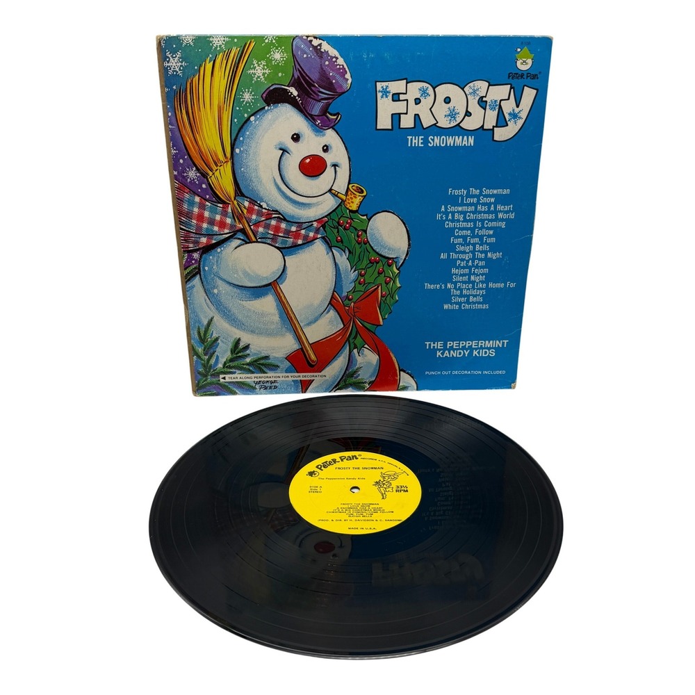 Frosty The Snowman Vinyl LP Peppermint Kandy Kids Peter Pan Records 8108 Vintage